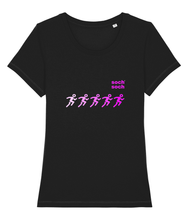 womens organic cotton pink 'running motion' design DNA T-Shirt