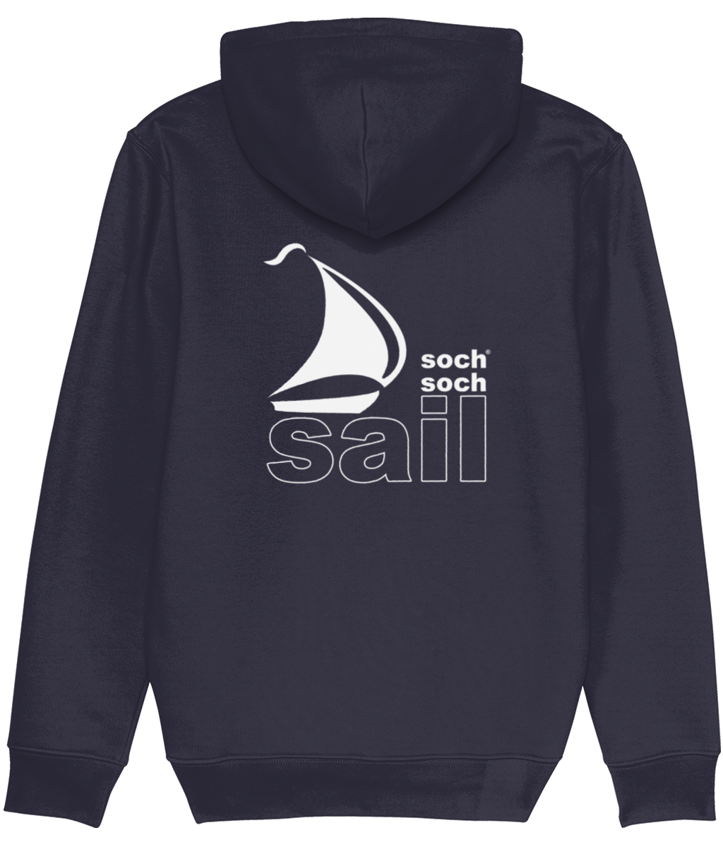 mens organic cotton white sail DNA super soft hoodie