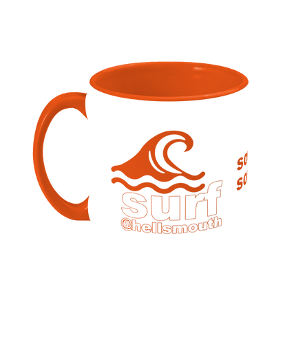 orange sochsoch abersoch surf Two Toned Mug