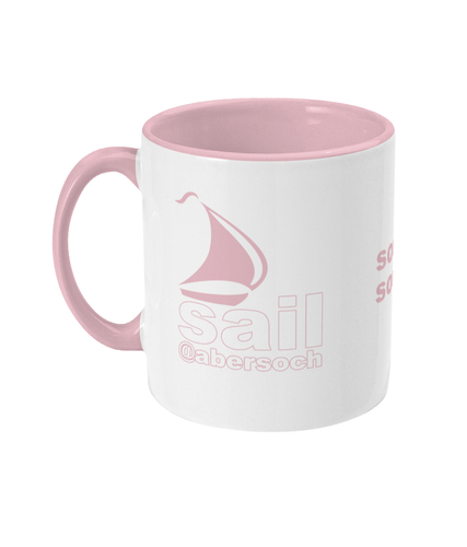 pink sochsoch abersoch sail Two Toned Mug