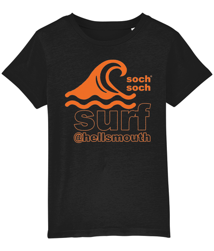 kids organic cotton orange abersoch surf T-Shirt