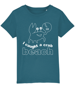 kids organic cotton 'I caught a crab' T-Shirt