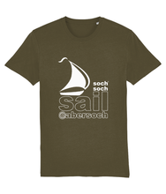 mens organic cotton white abersoch sail T-Shirt