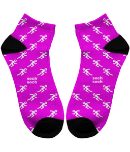 Womens Run Pink Ankle Socks