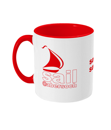 red sochsoch abersoch sail Two Toned Mug
