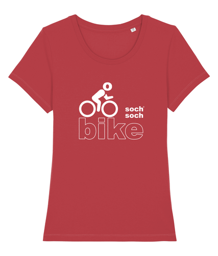womens organic cotton white bike DNA+ T-Shirt