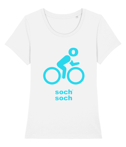 womens organic cotton turquoise bike DNA T-Shirt