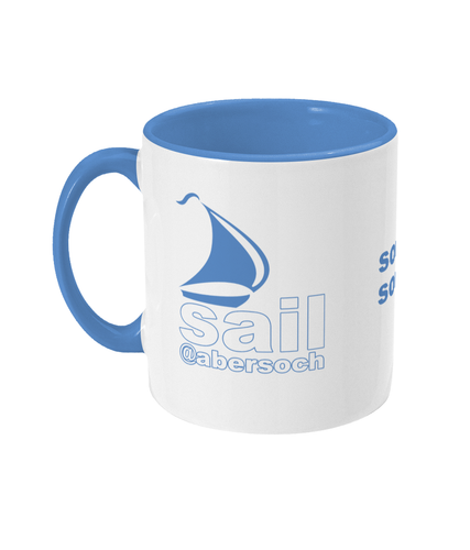 blue sochsoch abersoch sail Two Toned Mug