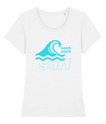 womens organic cotton turquoise surf DNA+ T-Shirt