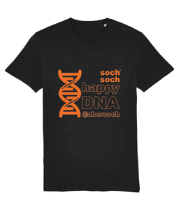 mens organic cotton orange abersoch happyDNA T-Shirt