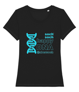 womens organic cotton turquoise abersoch happyDNA T-Shirt