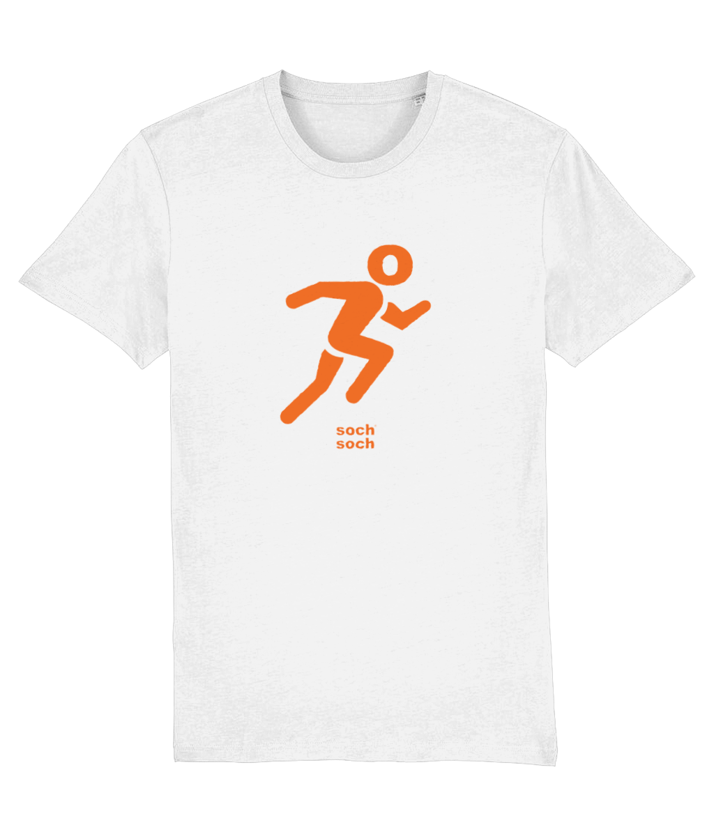 mens organic cotton orange run DNA T-Shirt