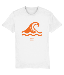 mens organic cotton orange surf DNA T-Shirt