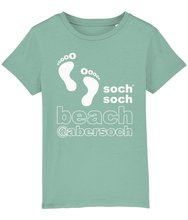 kids organic cotton white abersoch beach footprints T-Shirt