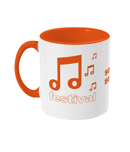 orange sochsoch music festival Two Toned Mug