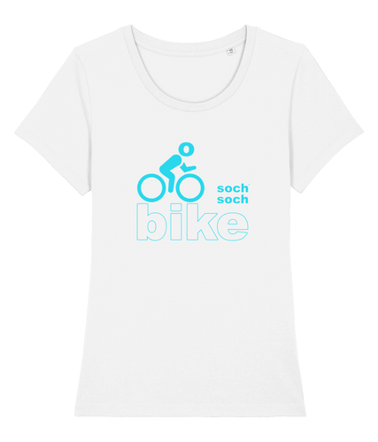 womens organic cotton turquoise bike DNA+ T-Shirt