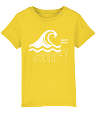 kids organic cotton white surf surf T-Shirt