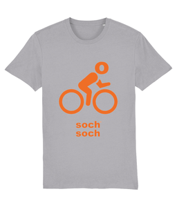 mens organic cotton orange bike DNA T-Shirt