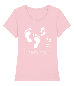 womens organic cotton white beach DNA+ T-Shirt