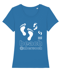 womens organic cotton white abersoch beach T-Shirt
