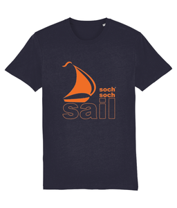 mens organic cotton orange sail DNA+ T-Shirt