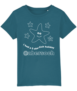 kids organic cotton abersoch 'I had a 5 star-fish holiday' T-Shirt
