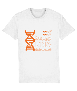 mens organic cotton orange abersoch happyDNA T-Shirt
