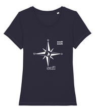 womens 'white compass' sail organic cotton T-Shirt