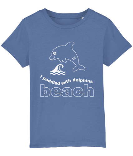 kids organic cotton 'I paddled with dolphins' T-Shirt