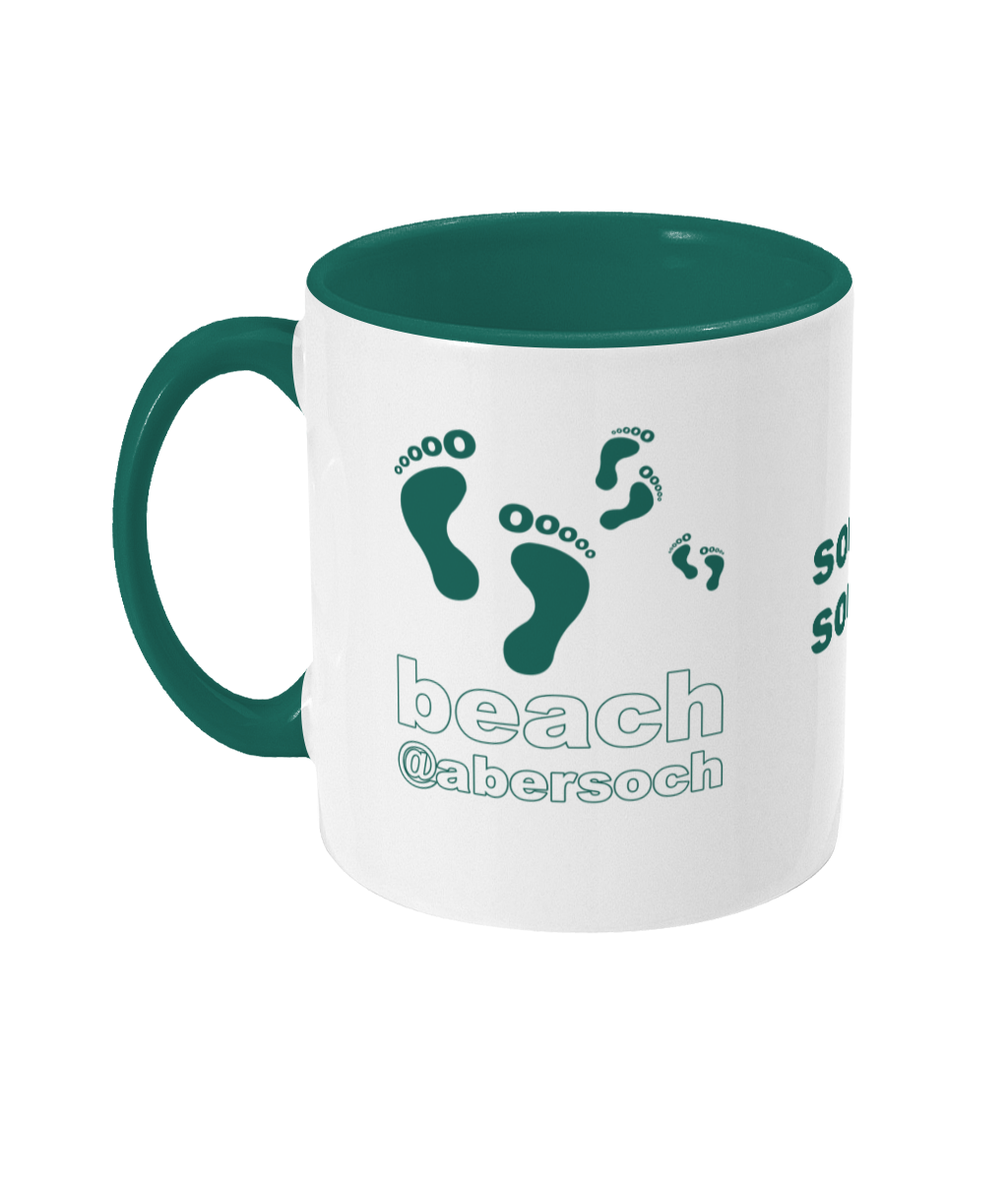 green sochsoch abersoch beach Two Toned Mug