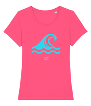 womens organic cotton turquoise surf DNA T-Shirt
