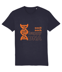 mens organic cotton orange happyDNA T-Shirt