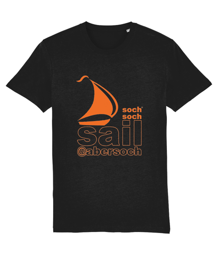 mens organic cotton orange abersoch sail T-Shirt