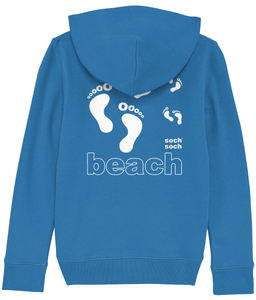 kids organic cotton white pitter patter beach DNA+ super-soft hoodie