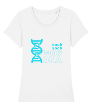 womens organic cotton turquoise happyDNA T-Shirt