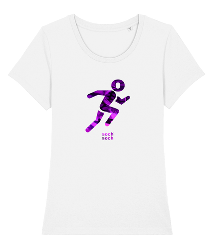 womens organic cotton 'purple lights' run DNA T-Shirt