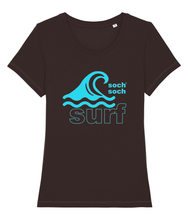womens organic cotton turquoise surf DNA+ T-Shirt
