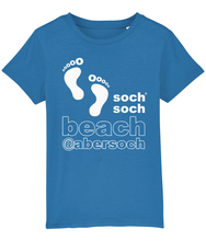 kids organic cotton white abersoch beach footprints T-Shirt