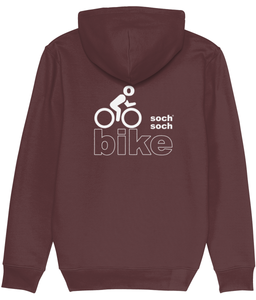 mens organic cotton white bike DNA+ super-soft hoodie