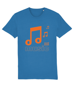 mens organic cotton orange music DNA+ T-Shirt
