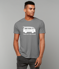 mens organic cotton white abersoch 'campervan' surf T-Shirt