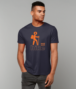 mens organic cotton orange hike DNA+ T-Shirt