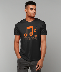 mens organic cotton orange music DNA+ T-Shirt