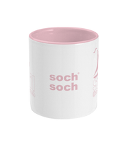 pink sochsoch abersoch beach Two Toned Mug