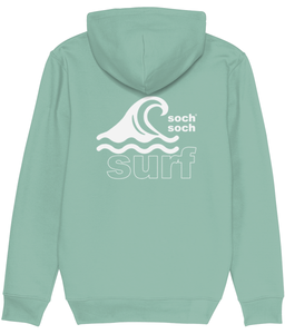 womens organic cotton white surf DNA+ super-soft hoodie