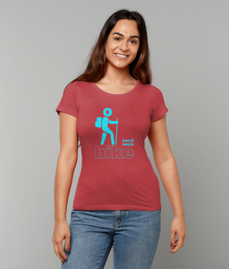 womens organic cotton turquoise hike DNA+ T-Shirt