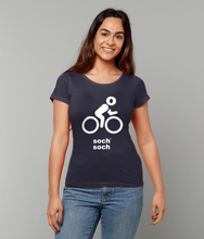 womens organic cotton white bike DNA T-Shirt