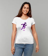 womens organic cotton 'purple lights' run DNA T-Shirt