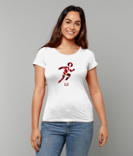 womens organic cotton 'shimmering hearts' run DNA T-Shirt